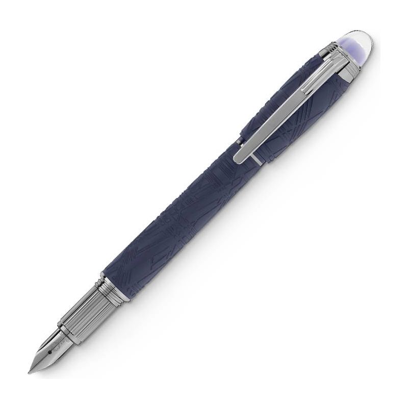 Penna Montblanc Stilografica Starwalker Spaceblue Resin