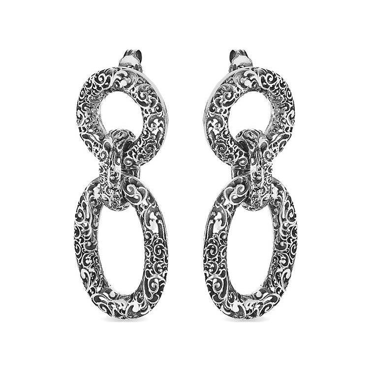 Orecchini Labriò Intarsio Argento