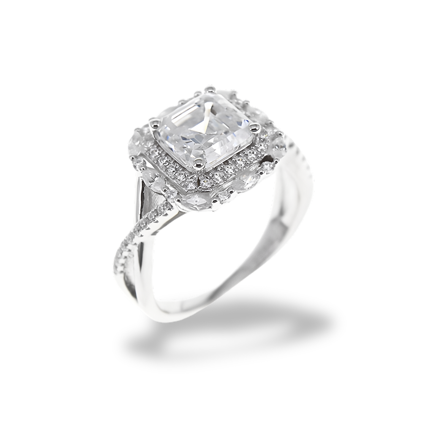 Anello Bianco Diamante AN010BD