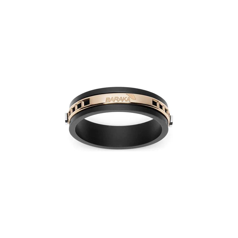 Anello Baraka' In Acciaio E Oro Rosa