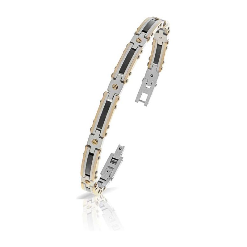 Bracciale Arkano In Acciaio 316L Con Finiture Black E Rosè