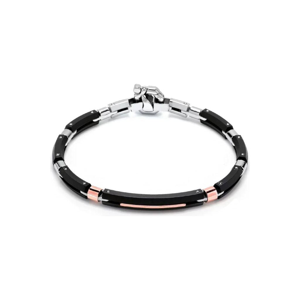 Bracciale Barakà In Acciaio 316L E Oro Rosa