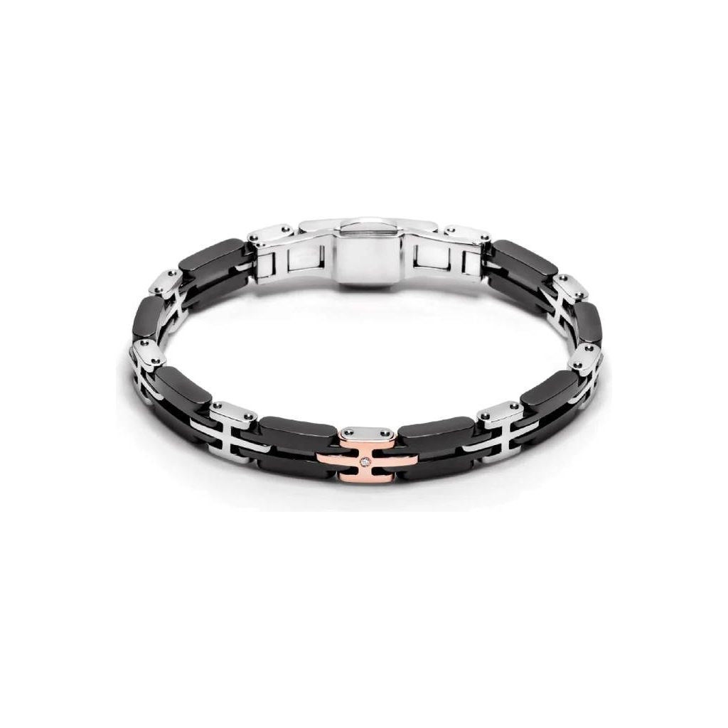 Bracciale Barakà In Acciaio 316L E Oro Rosa