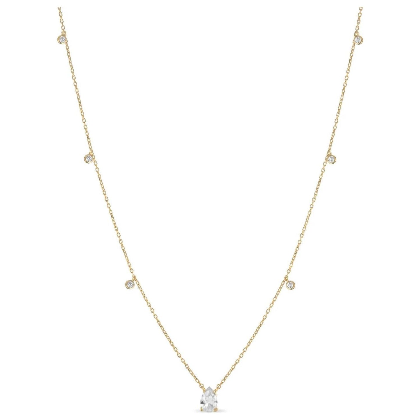 Collana Laura P Goccia Bianca E Zirconi Bianchi