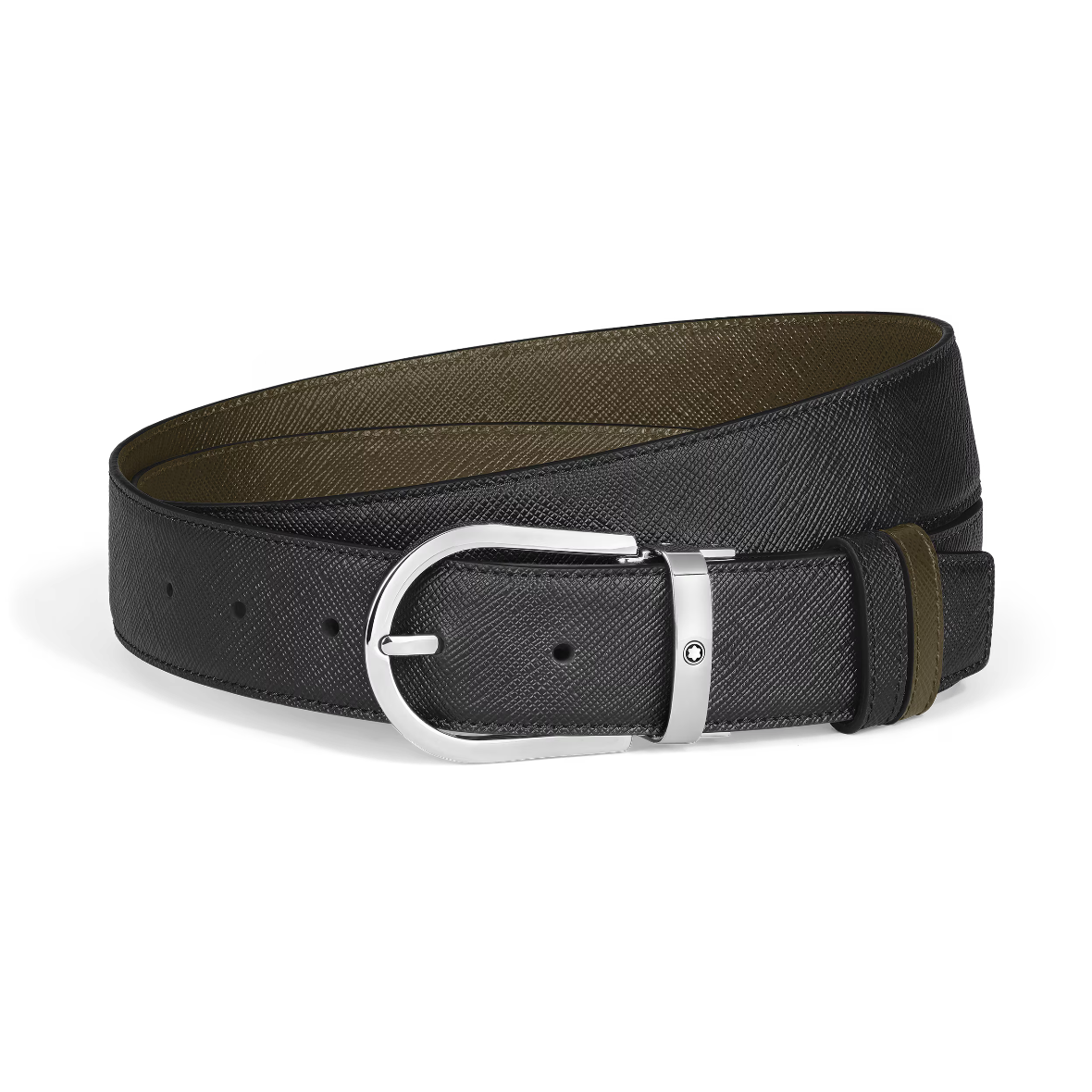 CINTURA REVERSIBILE 35 MM A FERRO DI CAVALLO IN PELLE SARTORIAL - Gioielleria Antonio Pezzuto