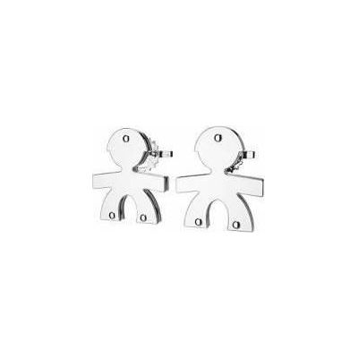 Orecchini Lebebe Sagoma Bimbo Oro Bianco 18Kt - Gioielleria Antonio Pezzuto