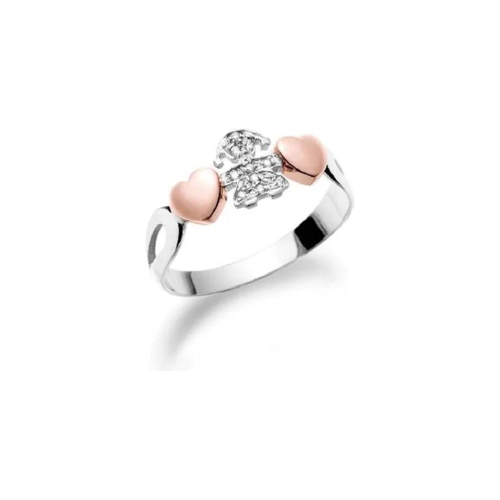 Anello Le Bebé I Girocuore Bimba In Oro Bianco E Oro Rosa - Gioielleria Antonio Pezzuto