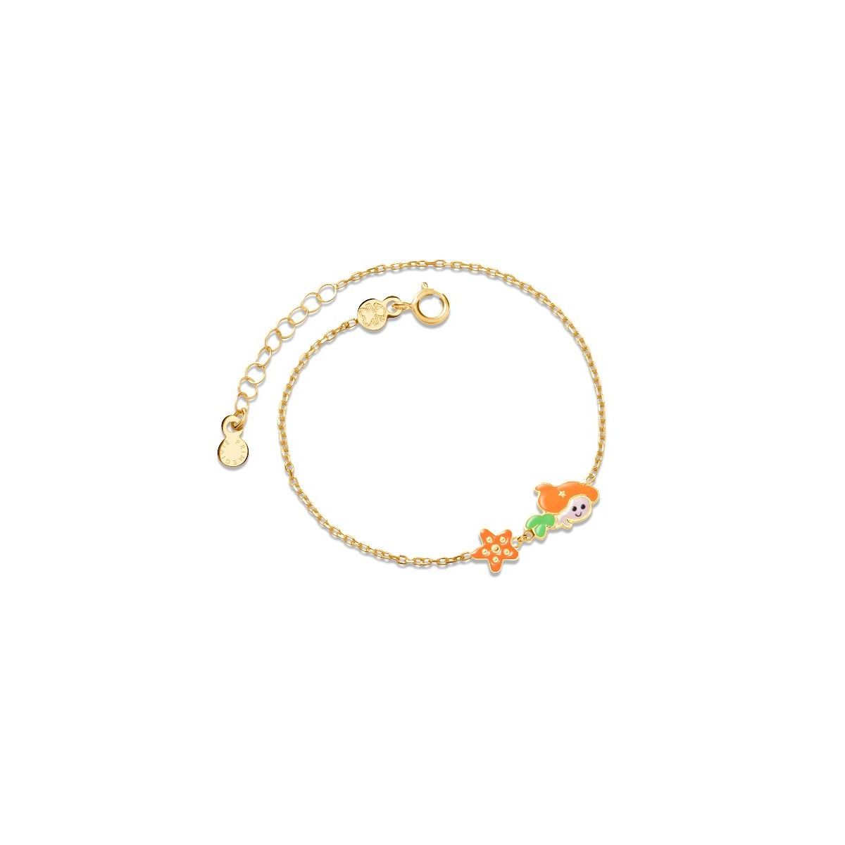 Bracciale Fiabe ispirato a Sirenetta in oro giallo