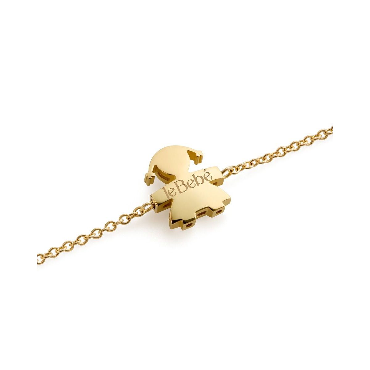 Bracciale I Tesorini Big con sagoma bimba in oro giallo