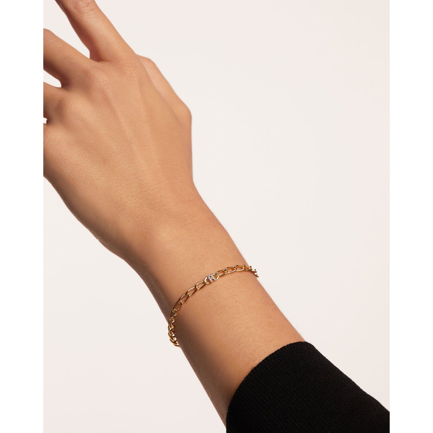 Bracciale A Catena Lettera R - Gioielleria Antonio Pezzuto 