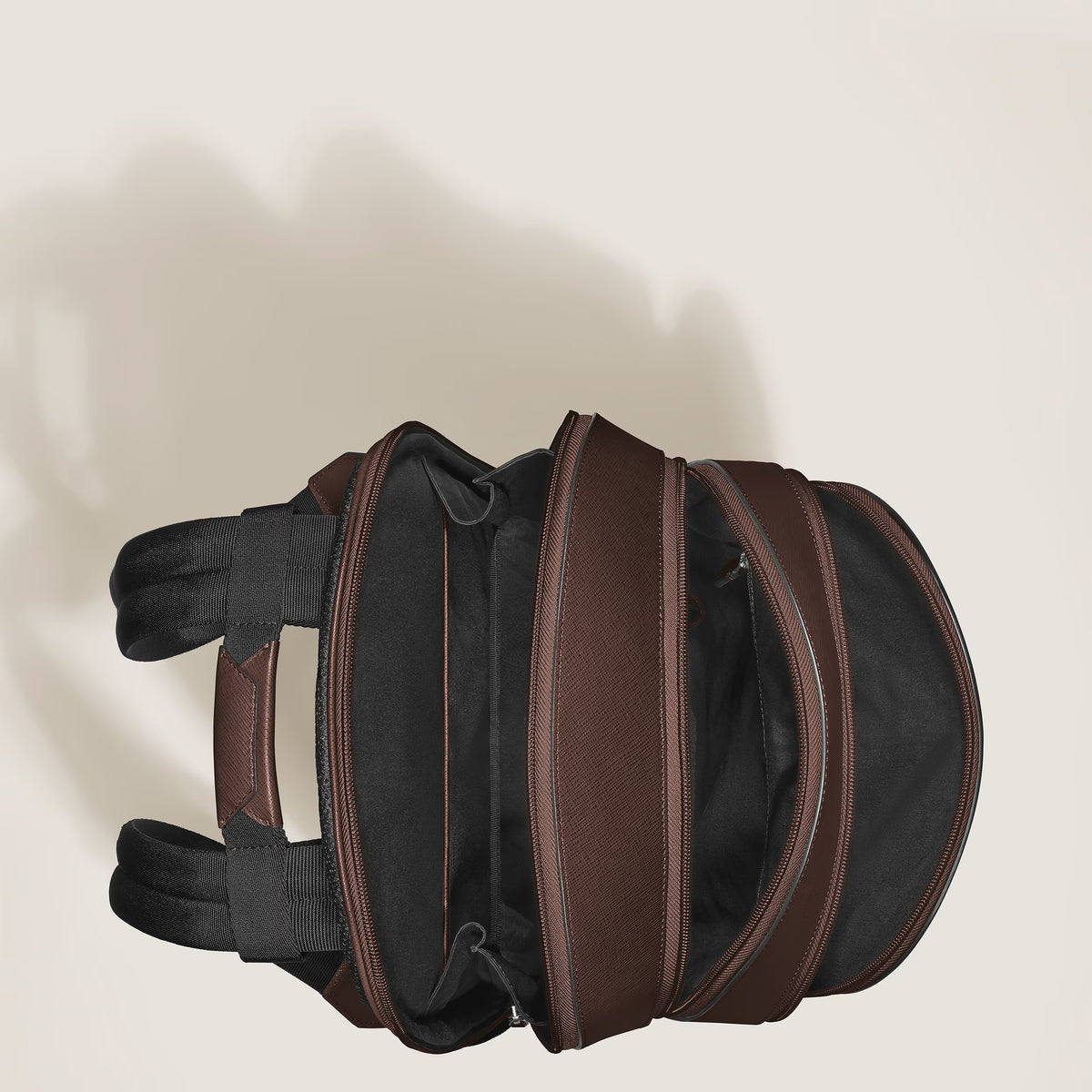 Zaino Modello Medio con 3 Compartimenti in Pelle Sartorial