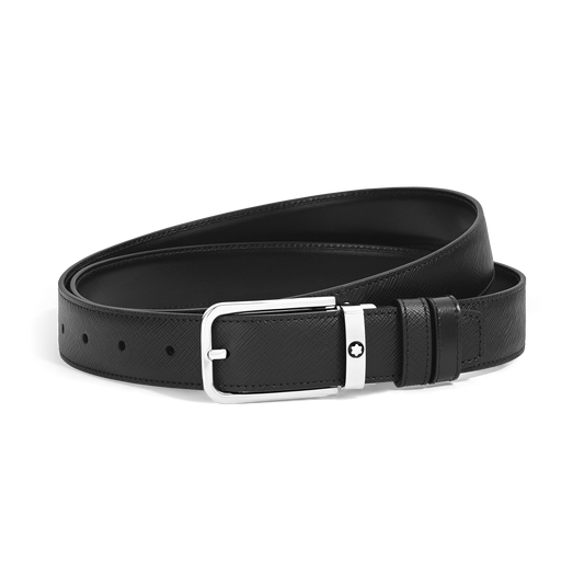 Cintura Reversibile 30 mm in Pelle Sartorial con Fibbia Rettangolare
