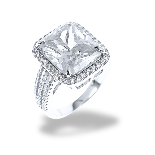 Anello Bianco Diamante AN001BD