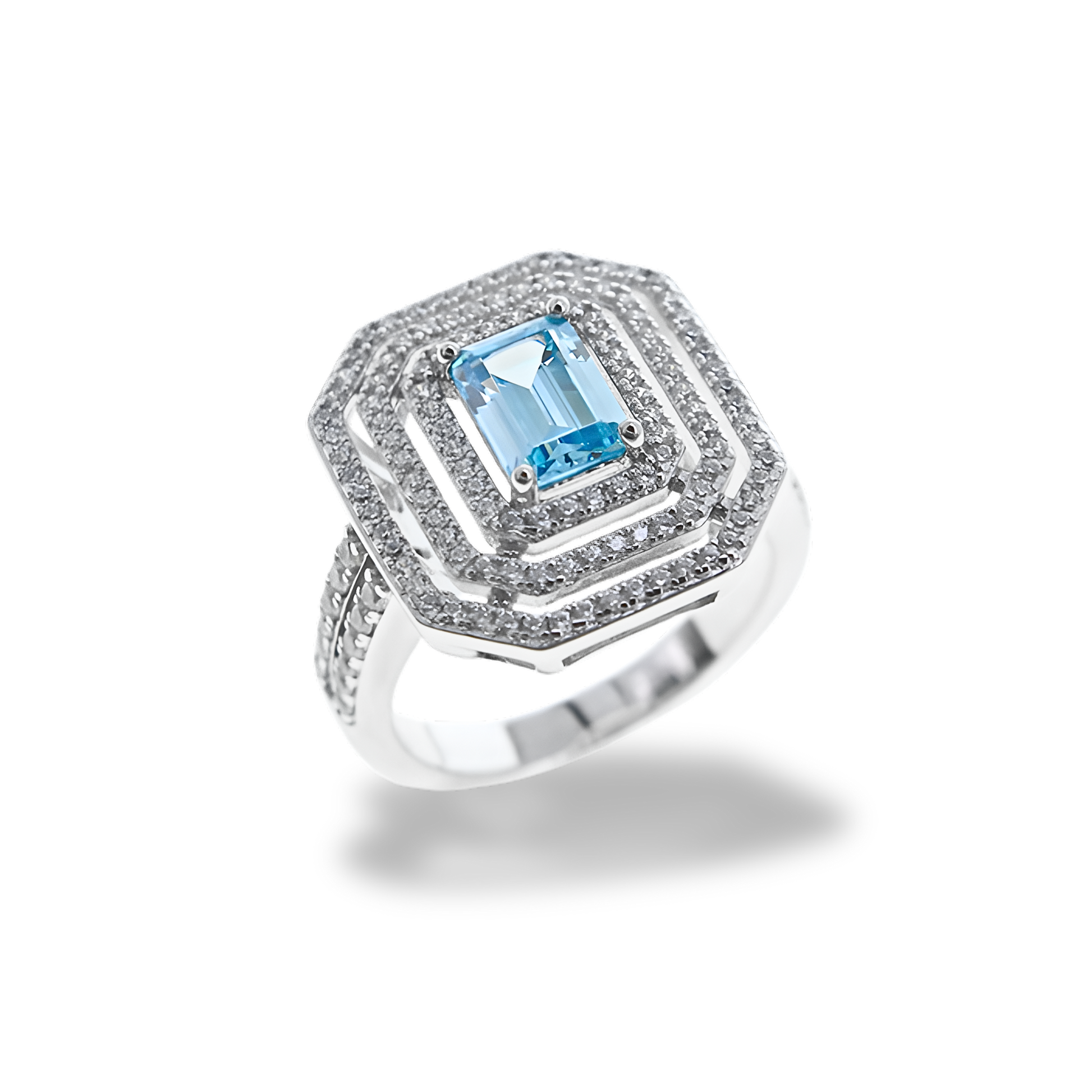 Anello Azzurro Acquamarina AN008AA