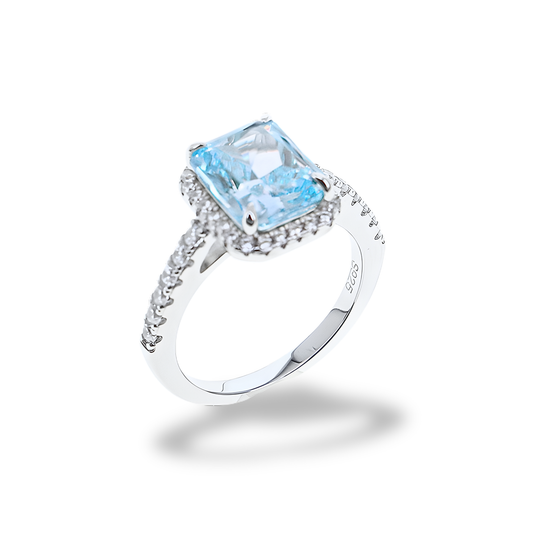 Anello Azzurro Acquamarina