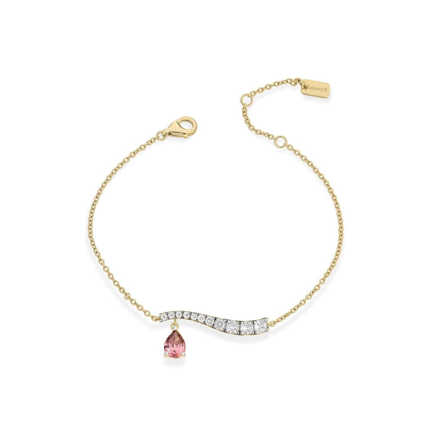 Bracciale goccia rodolite