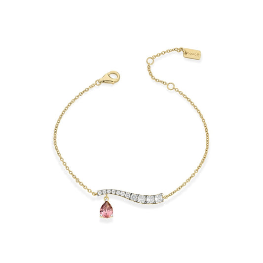 Bracciale goccia rodolite