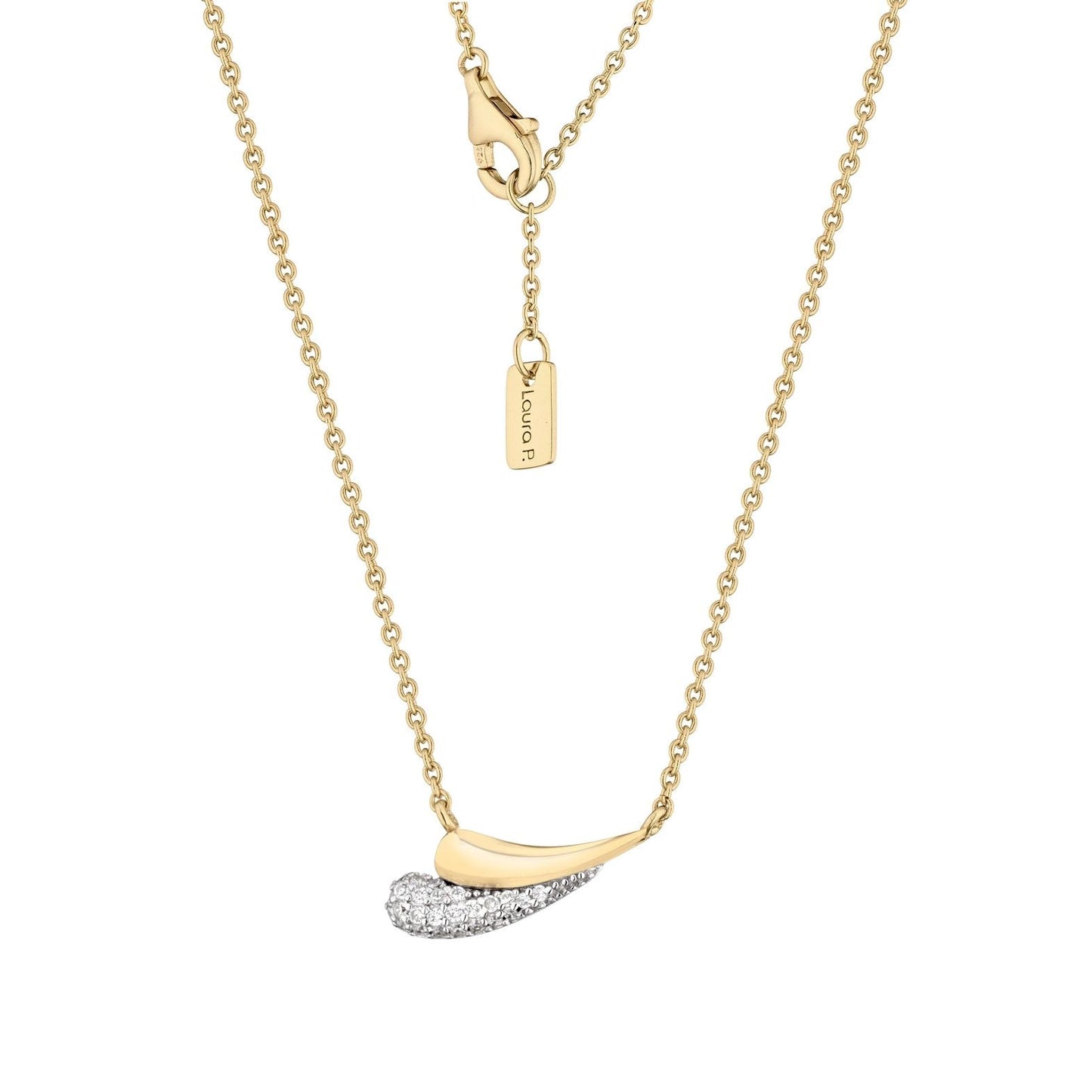Collana ali argento dorato zirconi bianchi