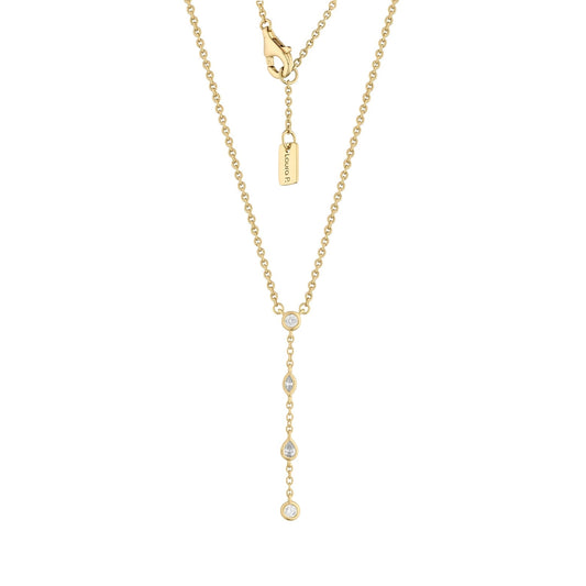 Collana argento dorato zirconi bianchi