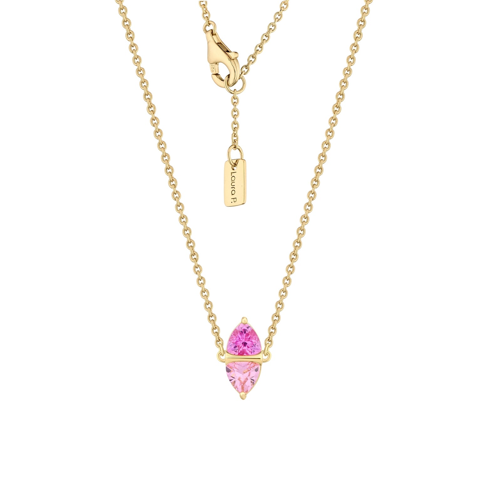 Collana argento dorato zirconi rosa