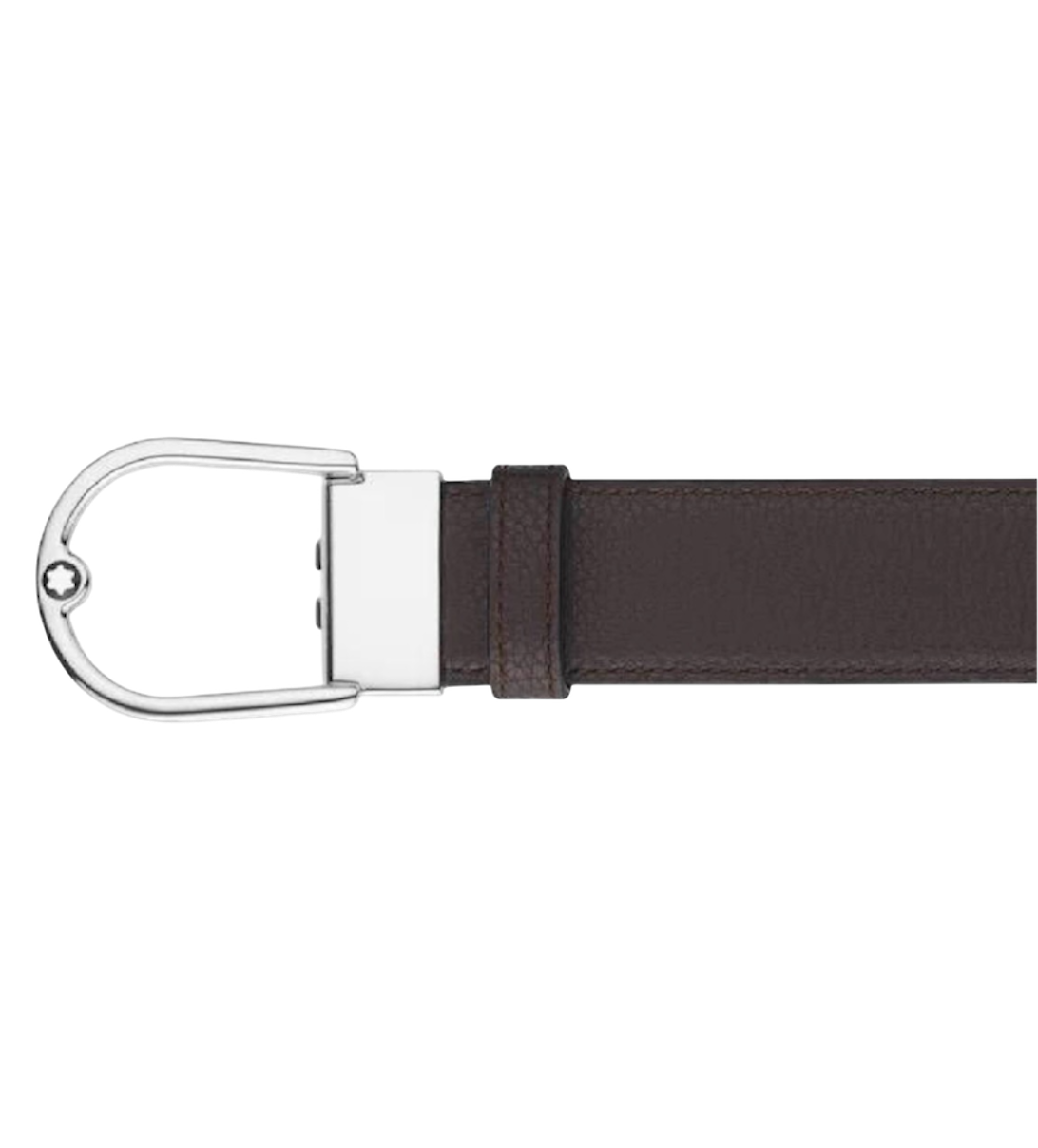 CINTURA EBANO A FERRO DI CAVALLO IN PELLE