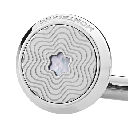 GEMELLI CON EMBLEMA A FORMA DI VETTA INNEVATA IN MADREPERLA - Gioielleria Antonio Pezzuto 