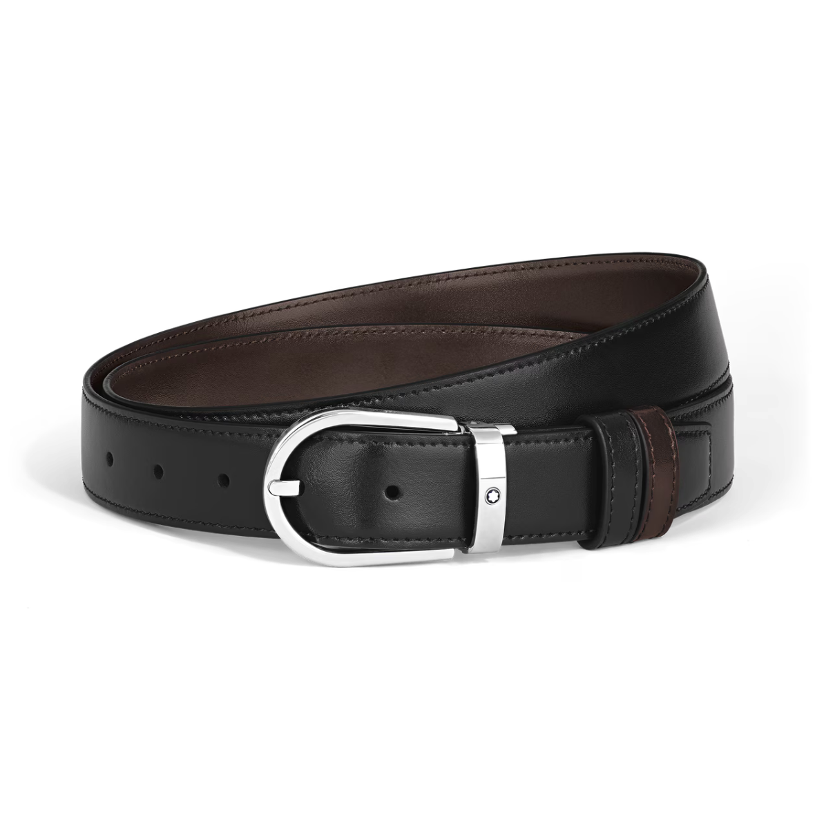 CINTURA REVERSIBILE 30 MM A FERRO DI CAVALLO IN PELLE MEISTERSTÜCK