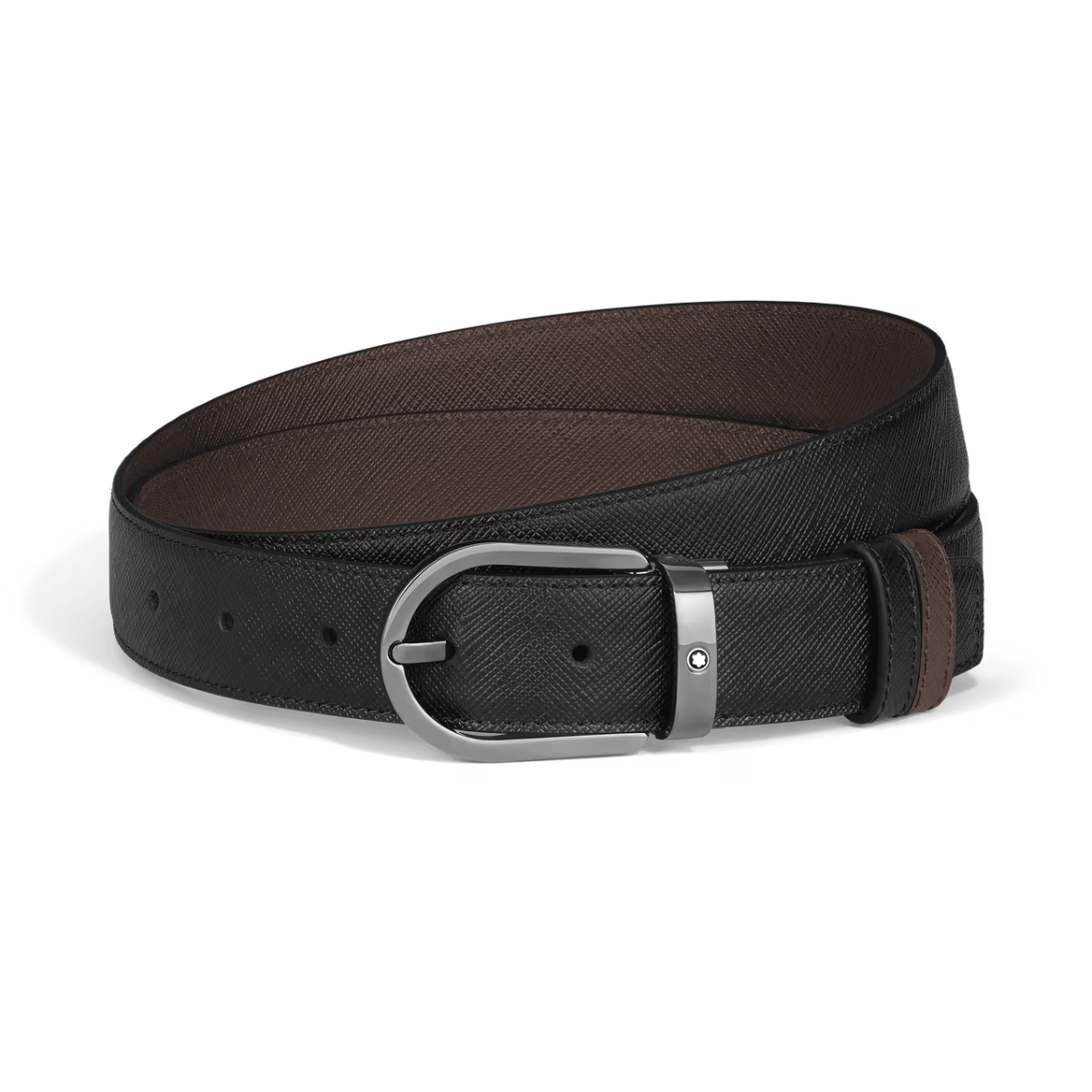 CINTURA REVERSIBILE 30 MM A FERRO DI CAVALLO IN PELLE SARTORIAL - Gioielleria Antonio Pezzuto 