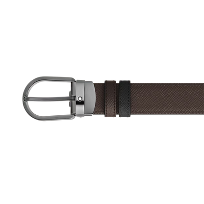 CINTURA REVERSIBILE 30 MM A FERRO DI CAVALLO IN PELLE SARTORIAL - Gioielleria Antonio Pezzuto 