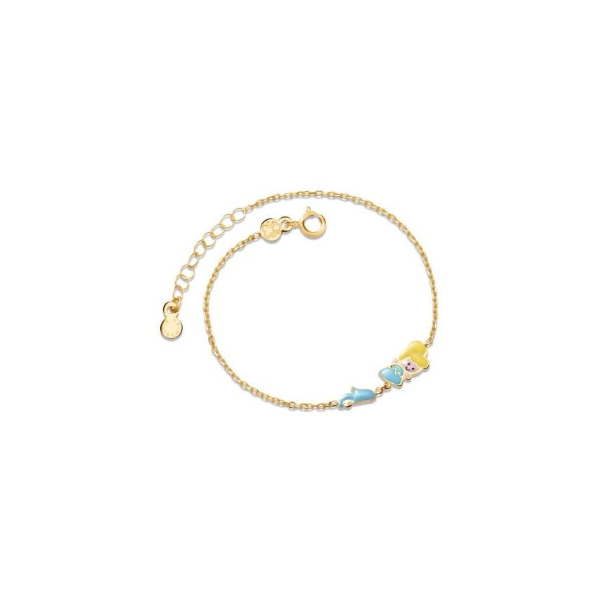 Bracciale Fiabe ispirato a Cenerentola in oro giallo