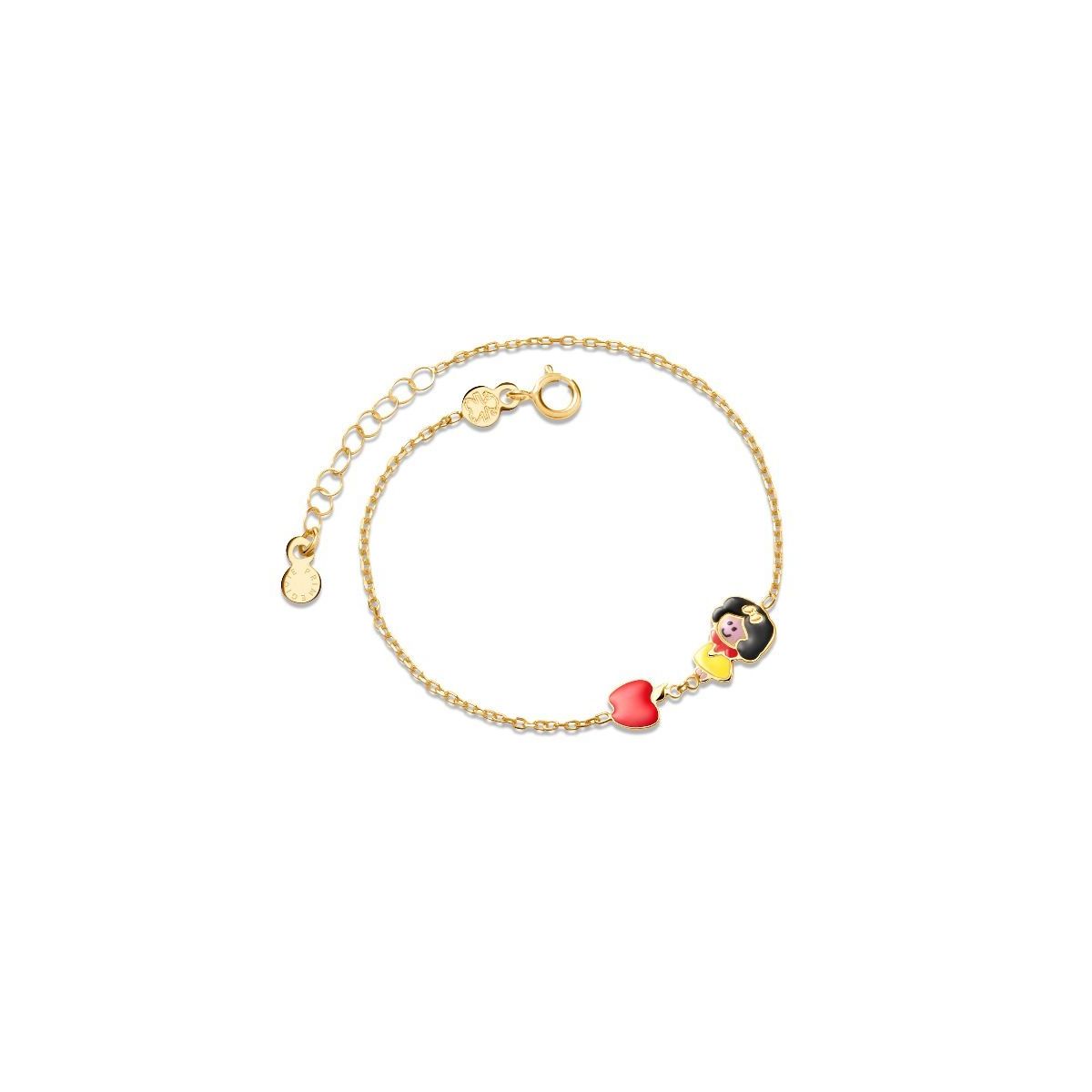 Bracciale Fiabe ispirato a Biancaneve in oro giallo