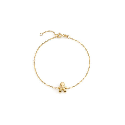 Bracciale I Tesorini Big con sagoma bimbo in oro giallo