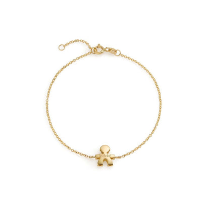 Bracciale I Tesorini Big con sagoma bimbo in oro giallo