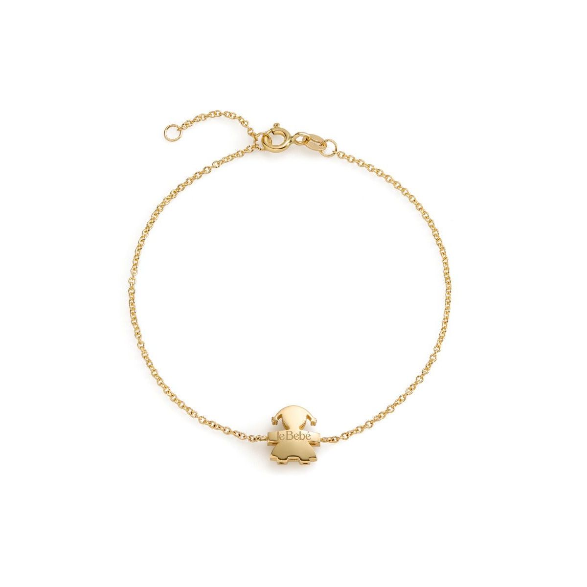 Bracciale I Tesorini Big con sagoma bimba in oro giallo