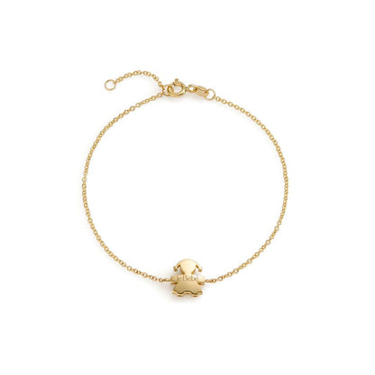 Bracciale I Tesorini Big con sagoma bimba in oro giallo