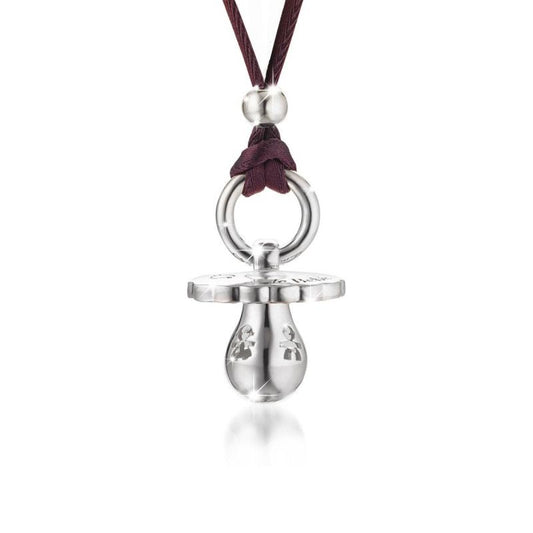 Ciondolole Bebè Suonamore Ciuccio In Argento Con Diamante - Gioielleria Antonio Pezzuto 
