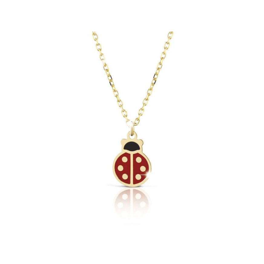 Collana Fortuna con coccinella in oro giallo