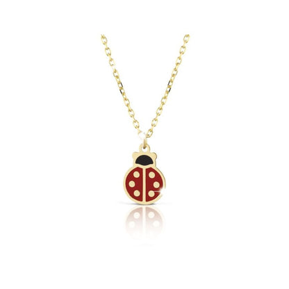 Collana Fortuna con coccinella in oro giallo