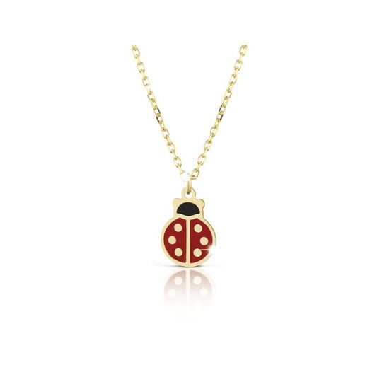 Collana Fortuna con coccinella in oro giallo