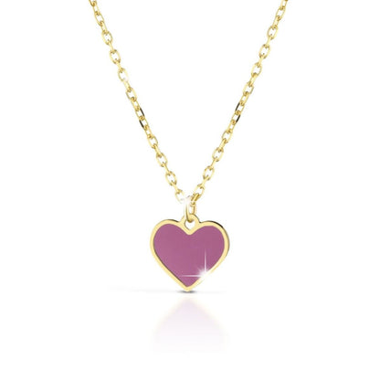 Collana Fortuna con cuore in oro giallo