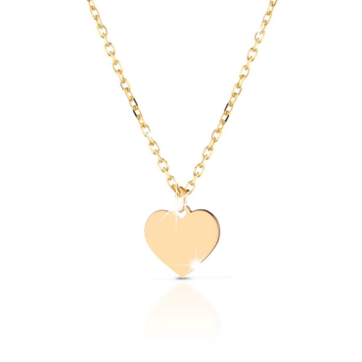 Collana Fortuna con cuore in oro giallo