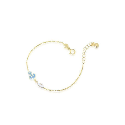 Bracciale Toys con àncora e barchetta in oro giallo