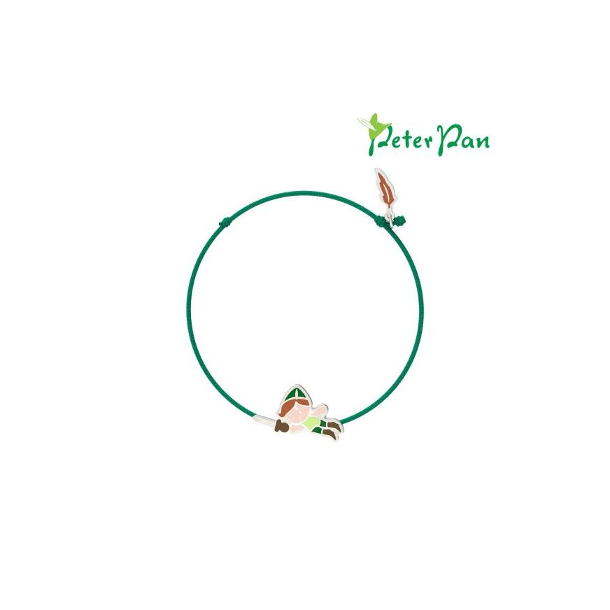 Bracciale Fiabe ispirato a Peter Pan in in argento e smalto
