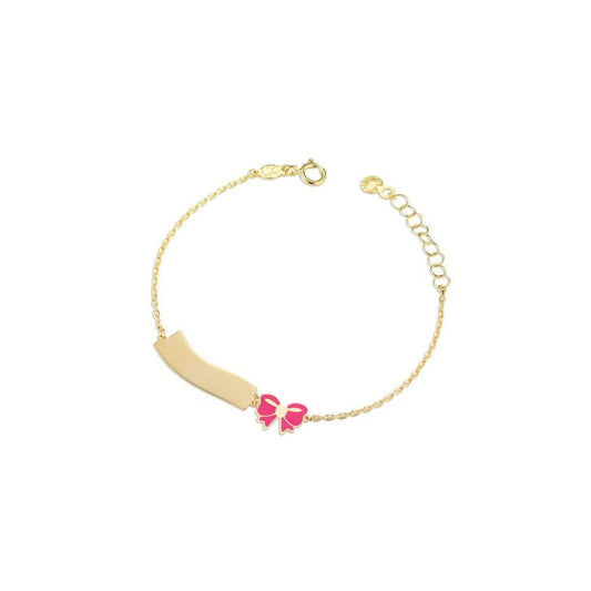 Bracciale Toys con fiocco e targhetta nuvola in oro giallo