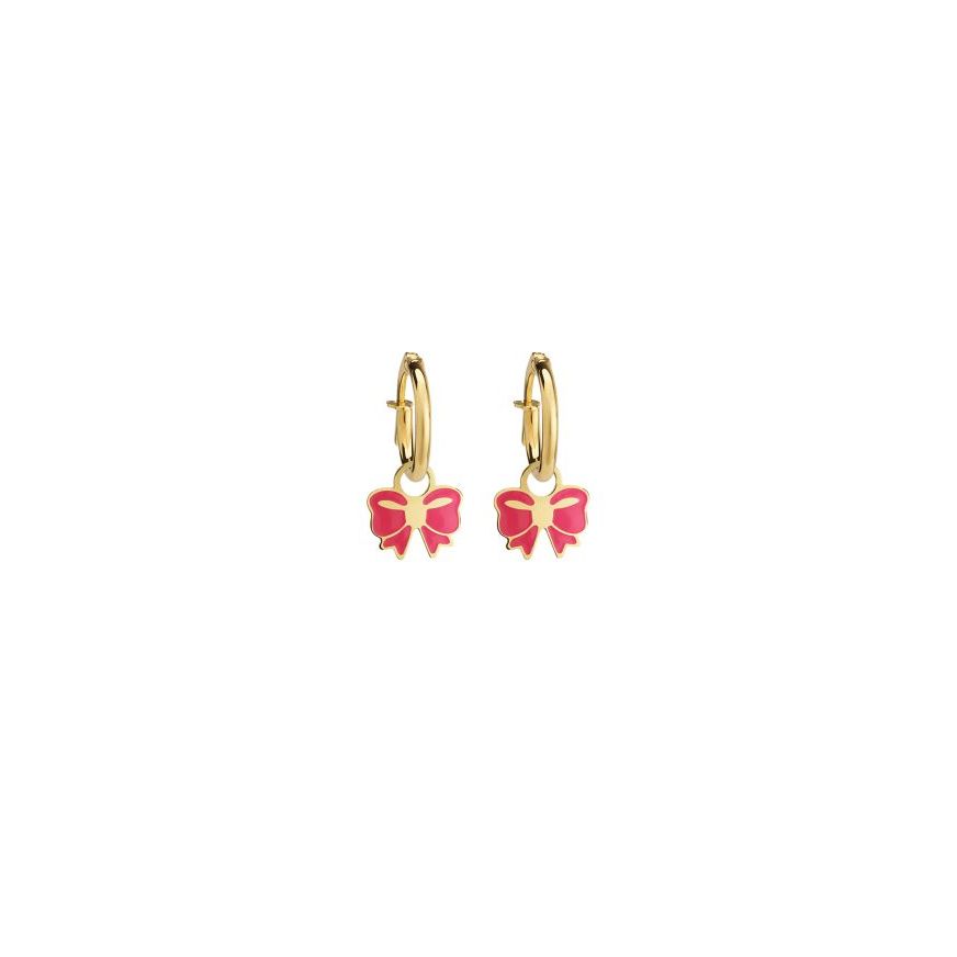 Orecchini a cerchietto Toys in oro giallo con fiocco
