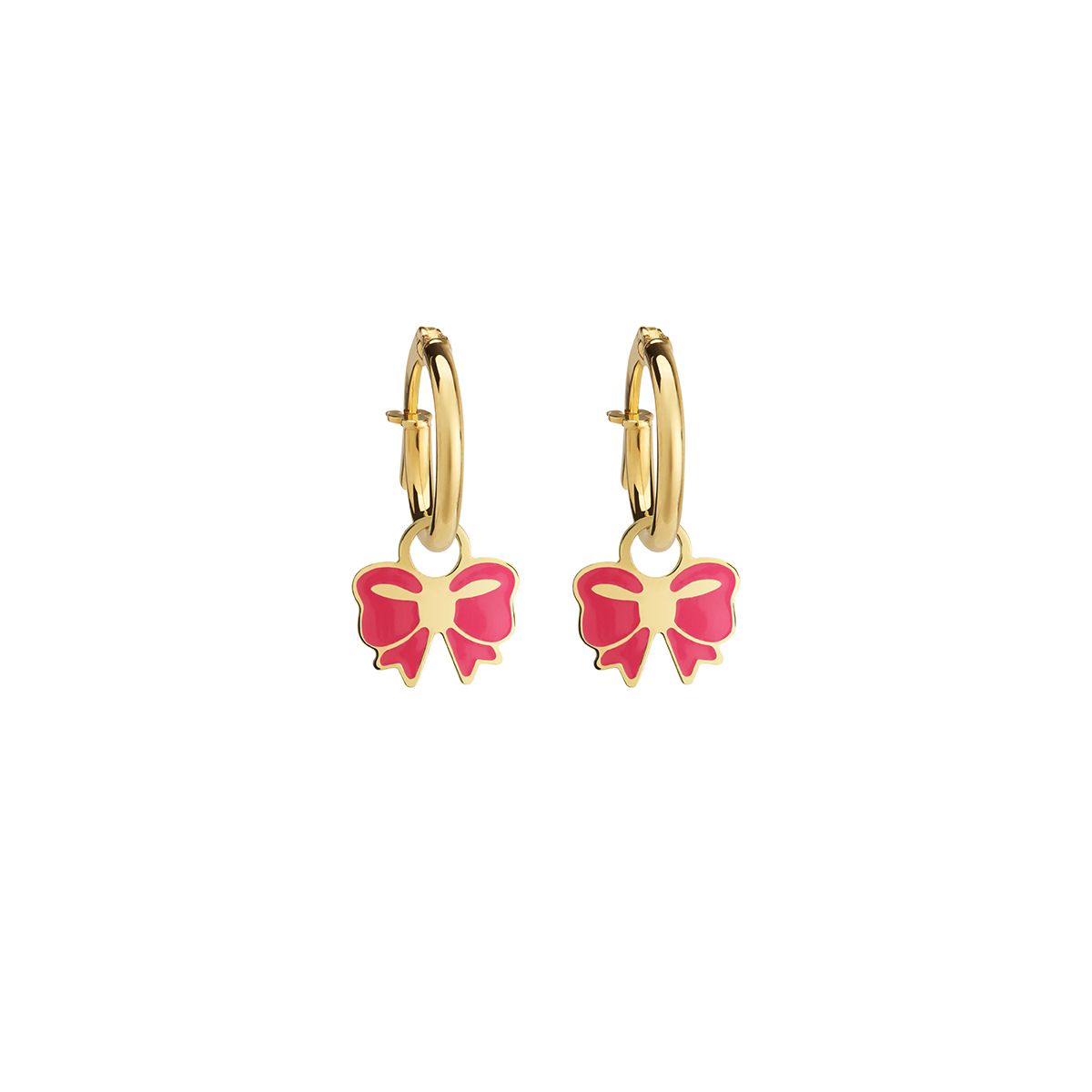 Orecchini a cerchietto Toys in oro giallo con fiocco