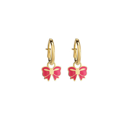Orecchini a cerchietto Toys in oro giallo con fiocco