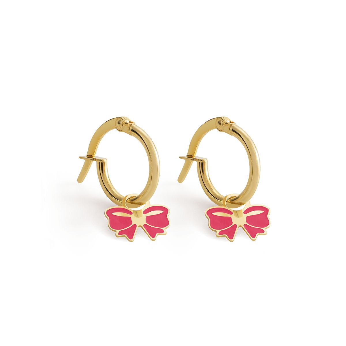 Orecchini a cerchietto Toys in oro giallo con fiocco