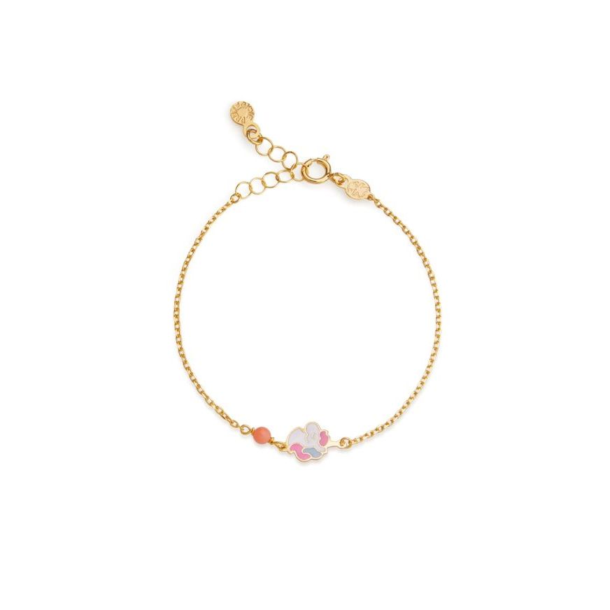 Bracciale Toys in oro giallo con unicorno e corallino