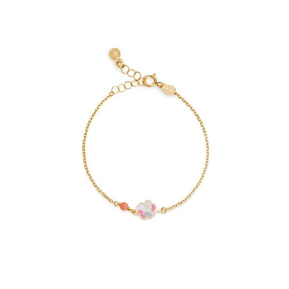 Bracciale Toys in oro giallo con unicorno e corallino